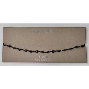 Chan Luu Floral Bead Choker ~ Silver Metallic